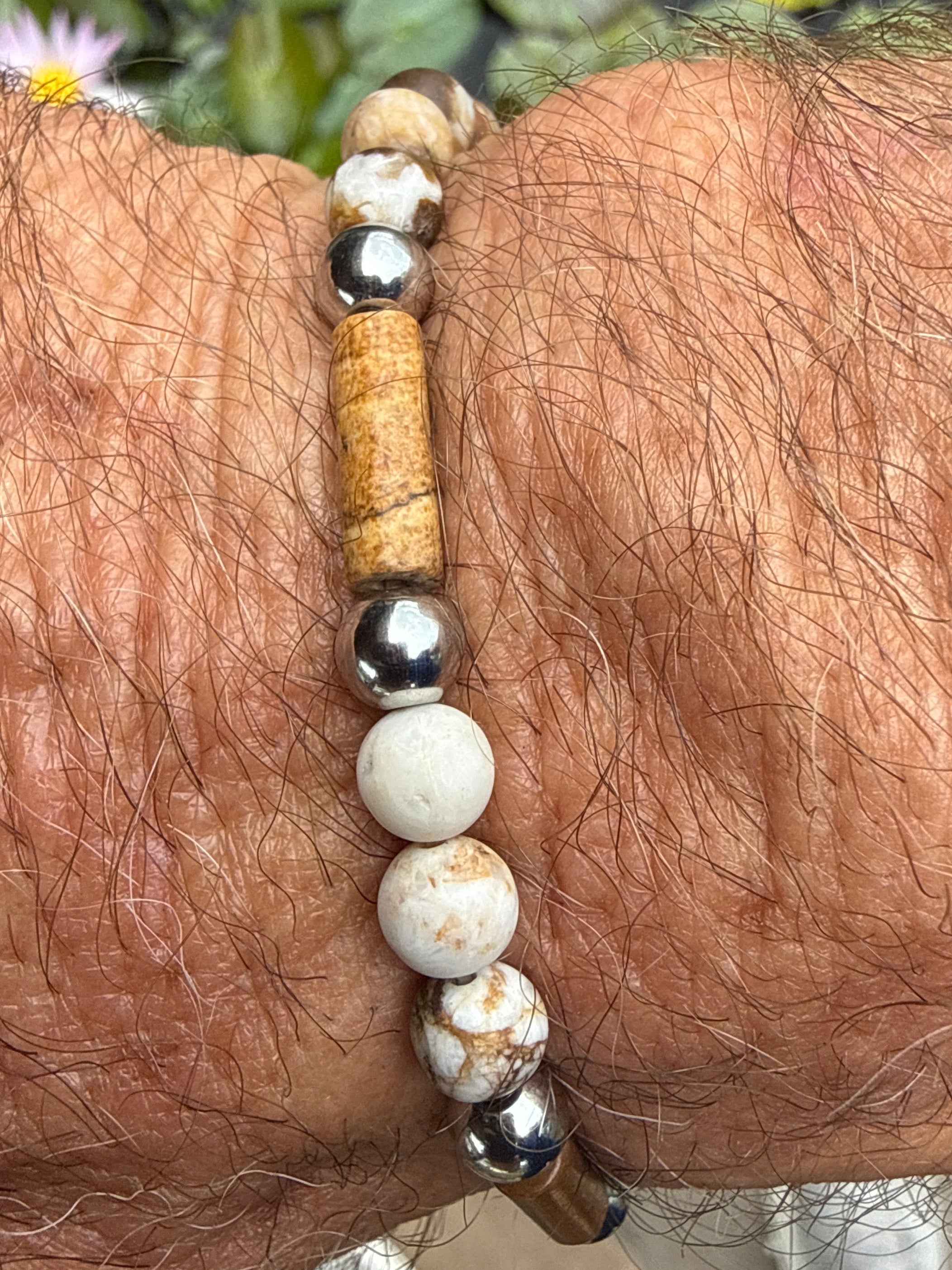 Custom Golden Tiger Eye, Wooden Opal & Jade Energy Bracelet