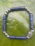 Lapis Lazuli & Stainless Steel Bracelet