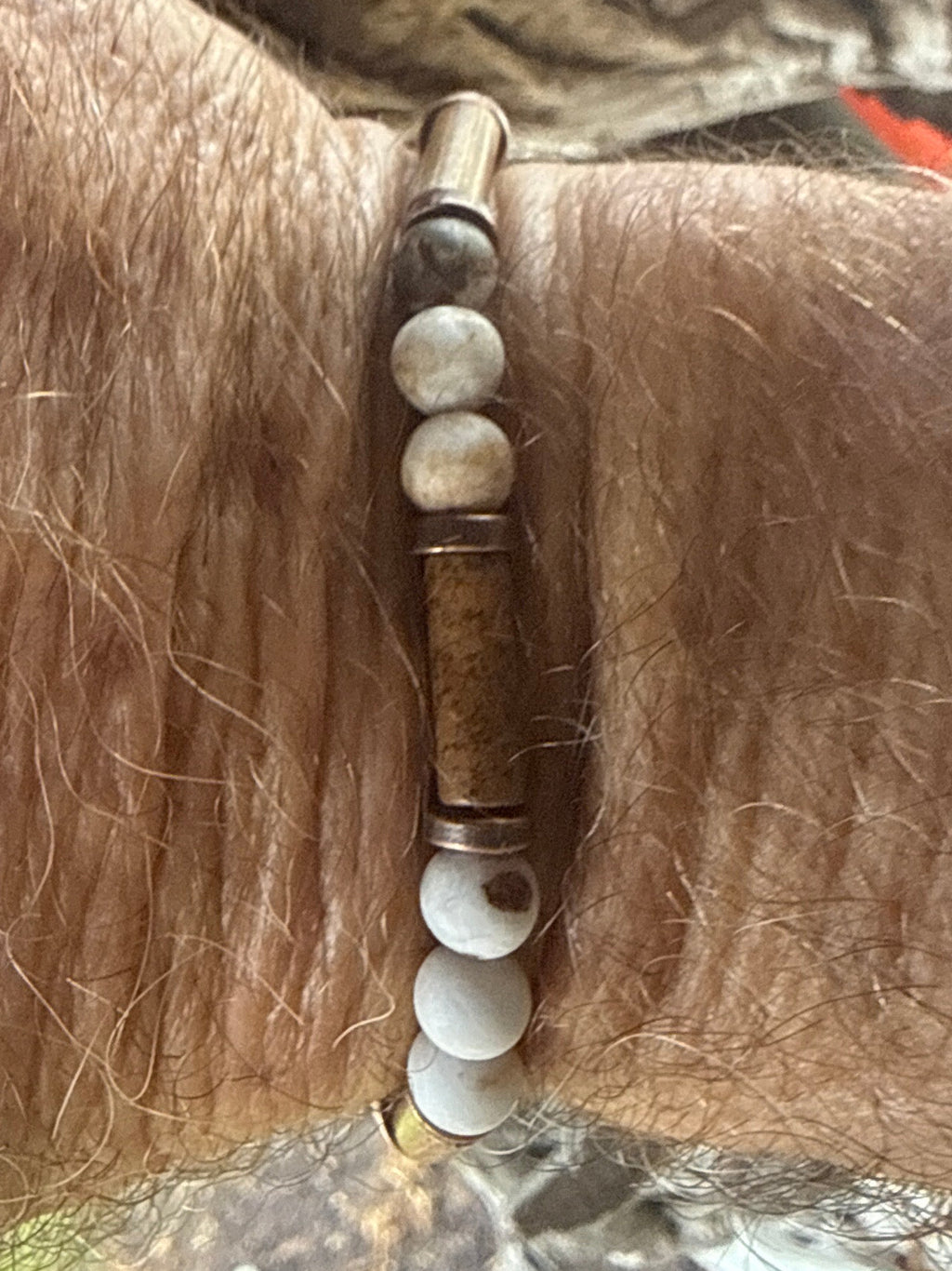 Wooden Opal & Tiger Eye Bracelet with Copper